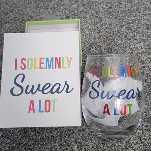 NWT! Oversized Wine Glass - Solemnly Swear